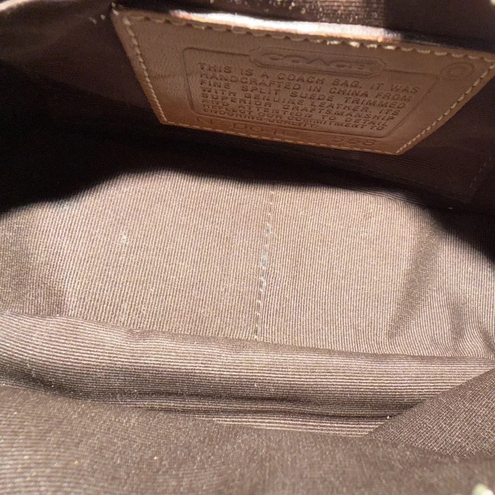 Vintage Coach Hampton Demi Buckle Suede Bag 7558